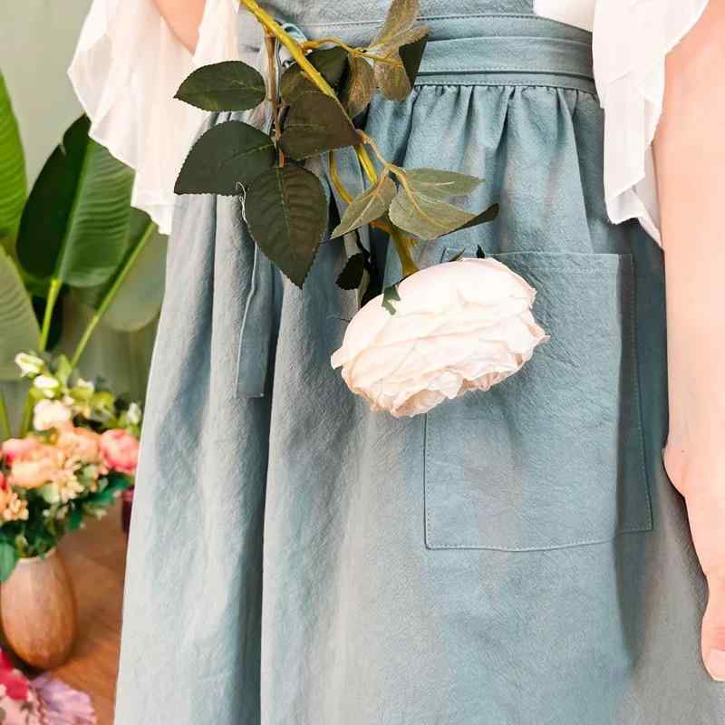 ・タイプ: 無袖エプロン・用途: 防汚・素材: 全コットン・サイズ: フリーサイズ・スタイル: アメリカンカントリー・カラー: ブルー、オートミール、紫紅・柄: 無地