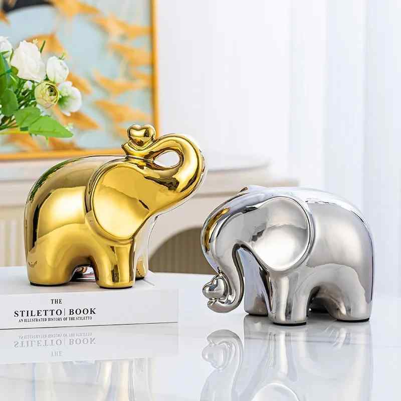 インテリア 置物 雑貨 オブジェ 陶器 セラミック ゴールド シルバー メッキ モダン 高級感 高見え 北欧風 インスタ映え 玄関 リビング 寝室 飾り 大型 豪華 部屋 装飾 デコレーション クリエイティブ 華やか 存在感 スタイリッシュ デザイン