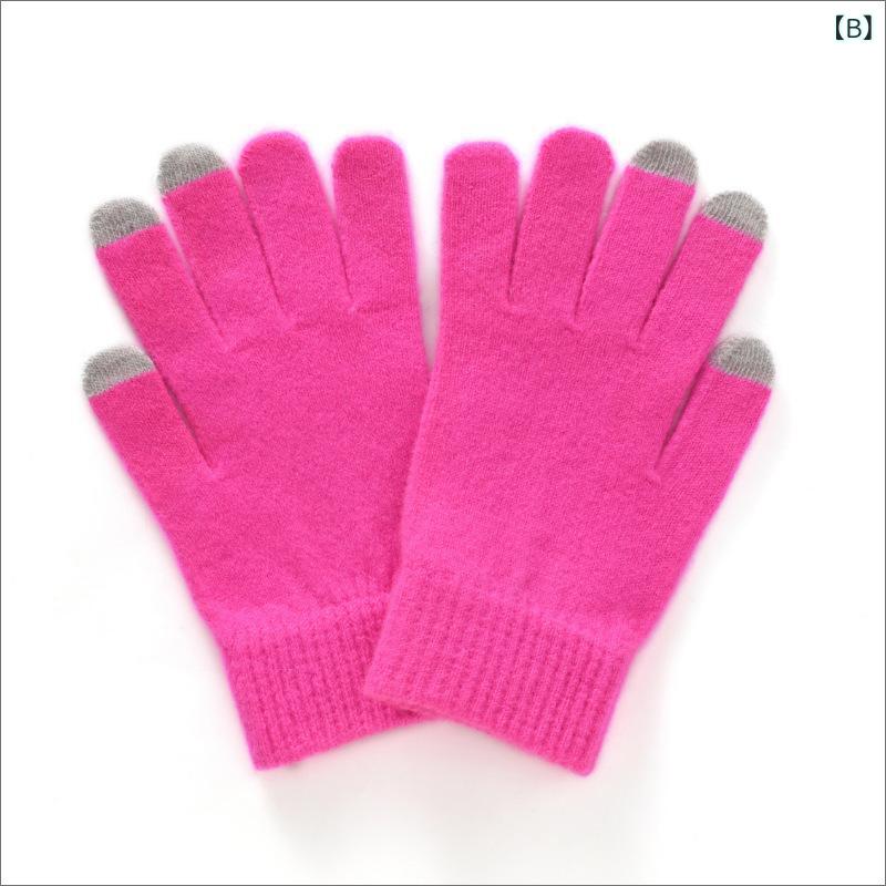 手袋 男女兼用 ユニセックス カシミヤ ニット 編み込み 暖か 防寒 秋冬 タッチ対応 単色 通勤 アウトドア 通学 高級感 保温 ソフトタッチ ベーシックカラー 冬物 寒さ対策 グローブ