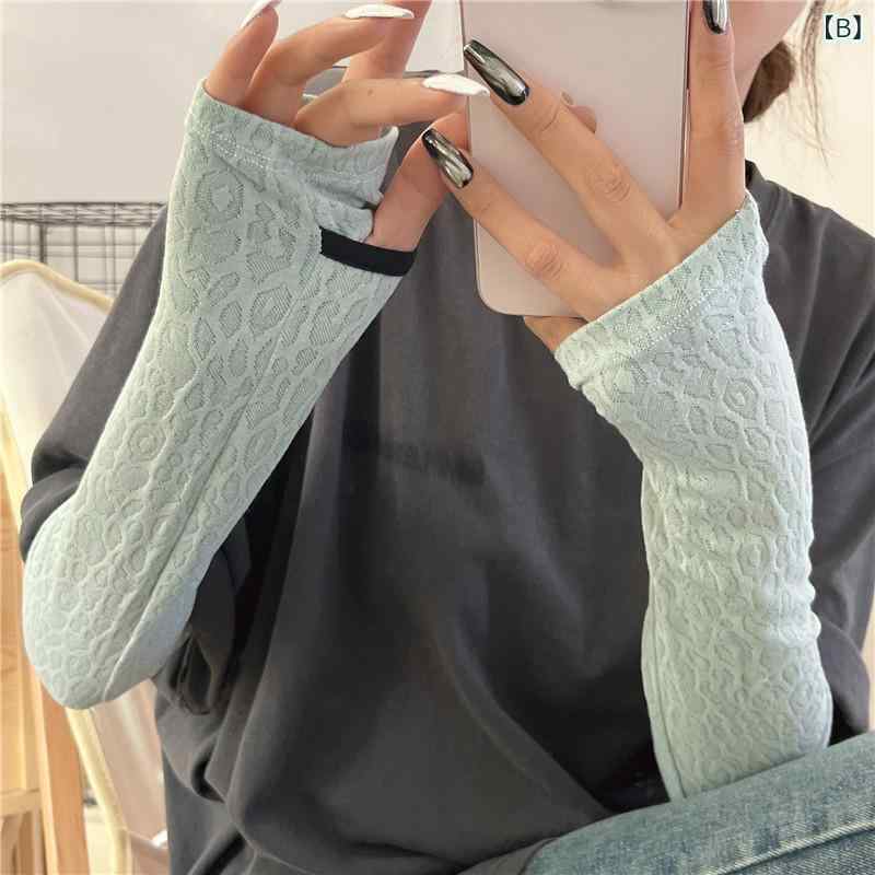 日焼け防止袖 レディース 春夏 接触冷感 綿 UVカット ゆったり ビッグサイズ カラフル 大きめ袖口 アウトドア 通勤 吸湿速乾 軽量 再生繊維