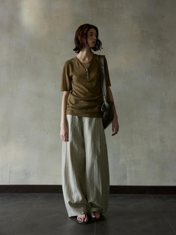 春夏 ワイドパンツ レディース 通勤 ルーズ ミッドウエスト 再生繊維 阔腿 カジュアル ボトムス トップス コーデ 軽量 吸湿速乾