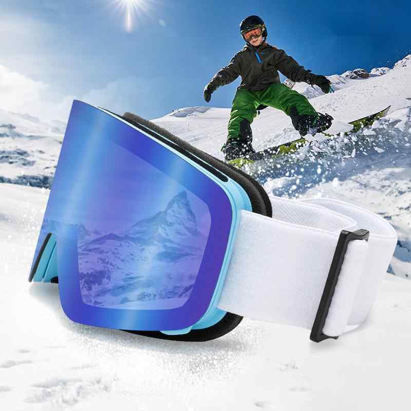 スキーゴーグル キッズ用 二重レンズ 防霧機能 真膜レンズ クリアビューレンズ 子供スキー 登山用ゴーグル アウトドア アクティビティ 保護メガネ 雪山登山 滑雪メガネ 秋冬シーズン