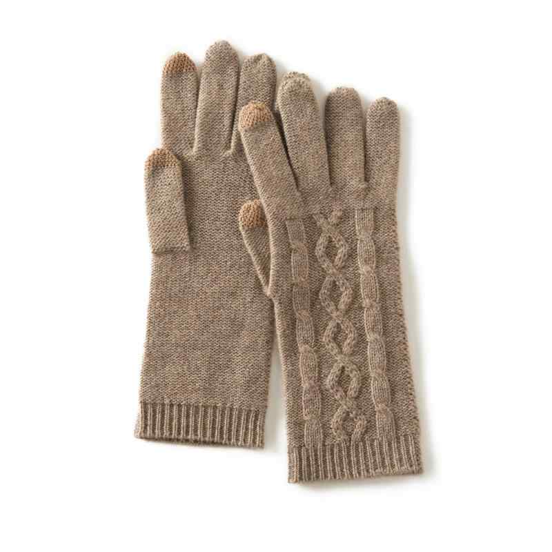 Gloves - 手袋 レディース 秋冬 ニット カシミヤ タッチスクリーン対応 防寒保温 アウトドア サイクリング 軽量 暖か 通勤 通学