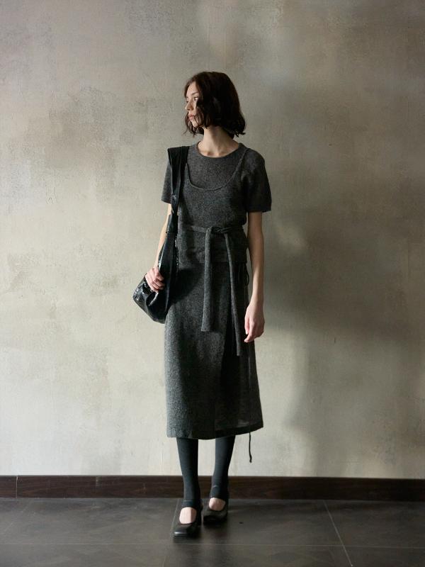 レディース ニットトップス 春夏 軽量 柔らかい 羊毛 カシミヤ混 ラウンドネック プルオーバー シンプ..