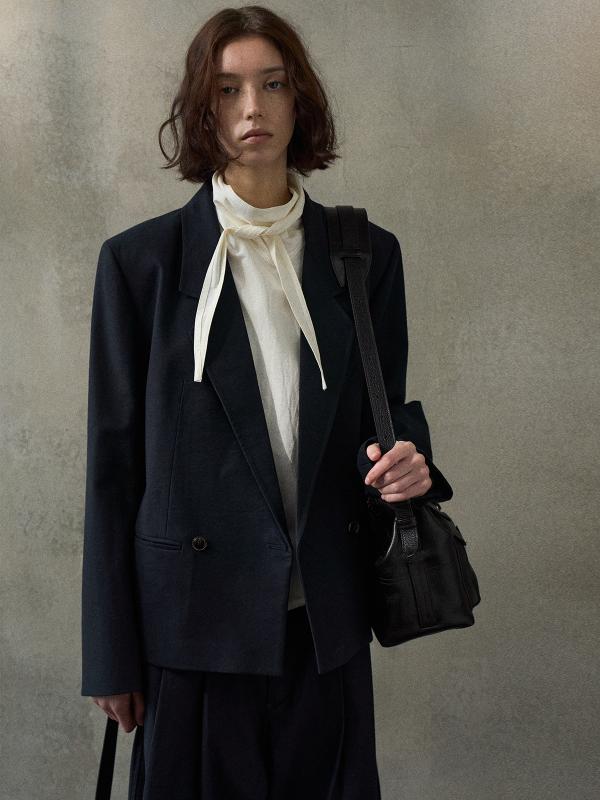 ジャケット レディース ショート丈 ボックス型 春夏 通勤 カジュアル シンプル 軽量 綿 吸湿速乾 再生繊維