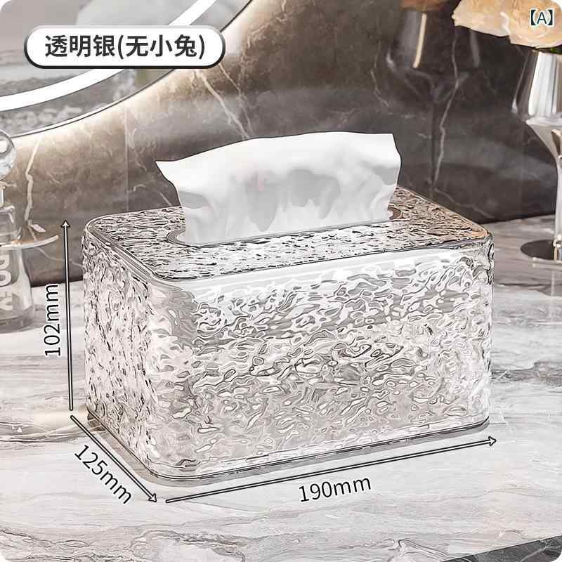 ティッシュケース 家庭用 リビングルーム ベッドルーム デスクトップ 高級感 水波紋 デザイン ナプキン ホルダー クリエイティブ 置き型 インテリア 雑貨 収納 便利 グッズ celone-10165015 くらしのセロネ サンプル画像2