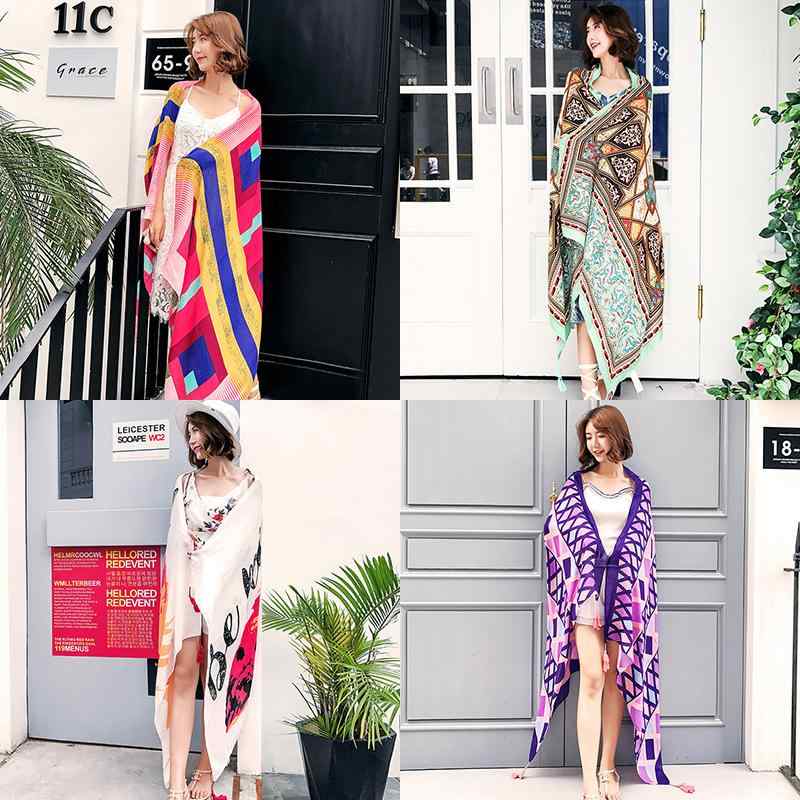 {"result": "春夏 レディース 綿麻 赤 エスニック 防晒スカーフ ショール シルクスカー..