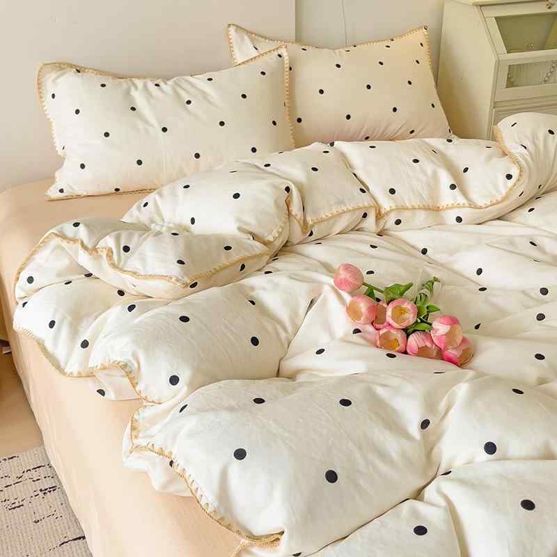 寝具セット ベビー用 綿100% 二重ガーゼ 4点セット シーツ 枕カバー 小清新 四季通用 肌触り良い 軽量 通年