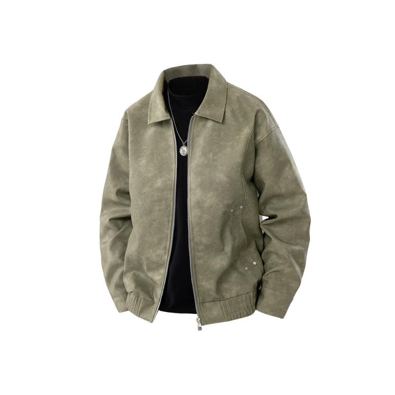 春夏 メンズ PUレザー ジャケット 防風 防水 カジュアル アウター 暖かみ 生地 トレンド スタイル 軽量 機能性 素材