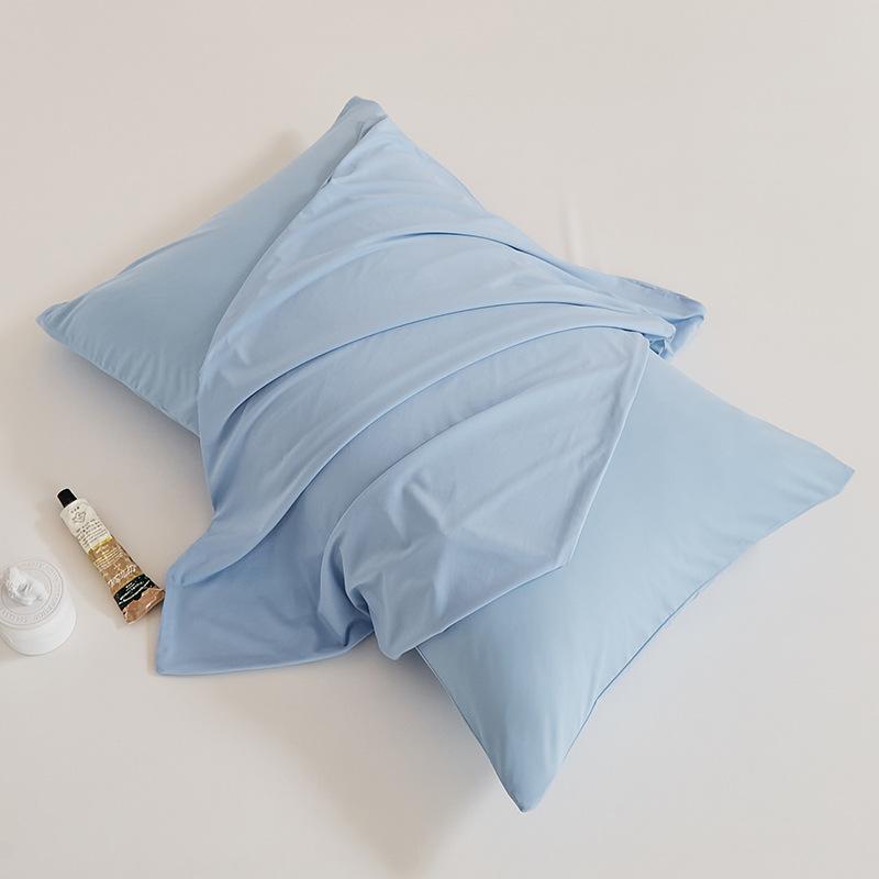 Futon Covers - 枕カバー シングル 接触冷感 アイスシルク 春夏用 2枚セット 家庭用 寝室用 高級感 48cm 74cm ピローケース 枕芯カバー