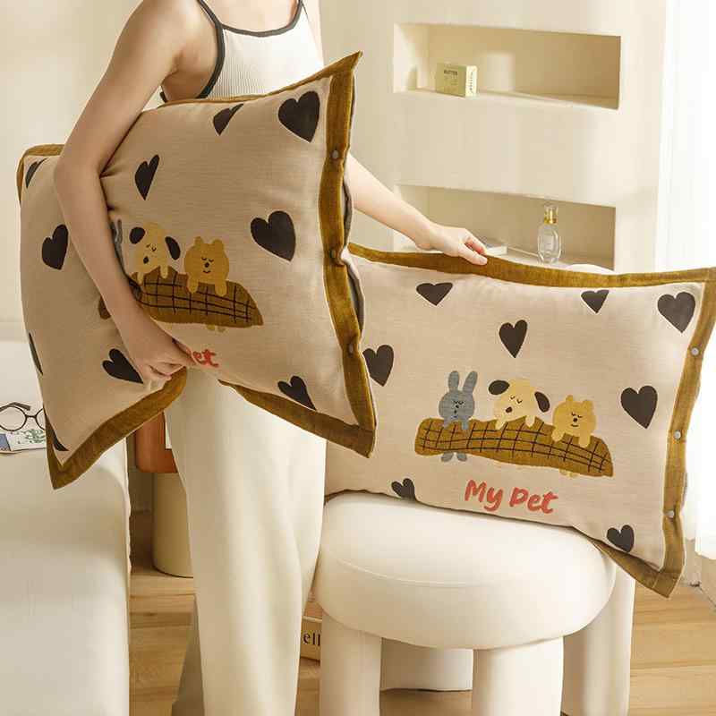 枕カバー 4層ガーゼ 100%コットン素材 吸汗通気機能 コットンリネン混紡 春夏通気性 ホテル仕様ベッド..