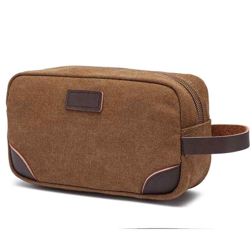 ポーチ 男女兼用 キャンバス 小型 メイク 収納 洗面 スポーツ カジュアル ハンドバッグ ファッション ..