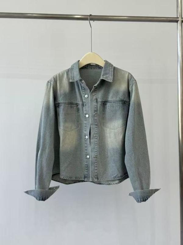 デニムジャケット レディース 春夏 韓国風 学院風 レトロ スリム コーディネート シャツ 上着 通学 日常 軽量 デニム素材 トップス