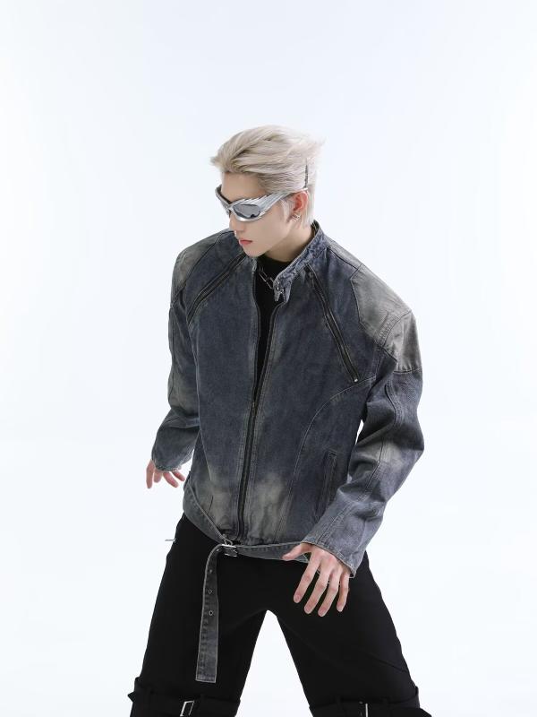 ・カラー: ブルー・サイズ: M,L,XL,XXL,3XL・生地: デニム・主生地成分: コットン60%・裏地成分: ポリエステル100%・襟型: ノーカラー・版型: ゆったり・前立て: ジッパー・厚み: 普通・裾デザイン: ストレート・加工: ノーアイロン・着丈: 標準・ポケット: サイドポケット・袖丈: ロング・袖型: 普通・性別: メンズ・対象年齢: 成人