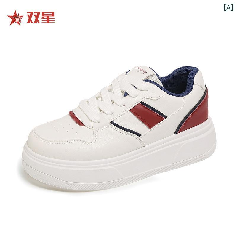 スニーカー レディース ホワイト 厚底 増高 女子学生 カジュアル スポーツ 通学 夏秋 コーデしやすい 軽量 吸湿速乾