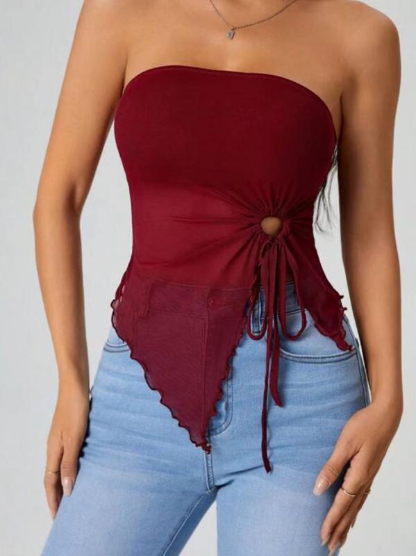 レディース オフショルダートップス 高級感 肩出し 無袖 セクシー アシンメトリー 上品 外出着 ブラウス シャツ チュニック タンクトップ キャミソール