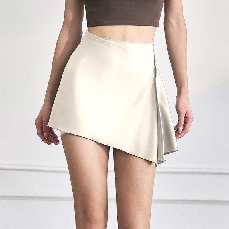 レディース ヨガ スカート 防走光 ヒップカバー 一体型 トレーニング フィットネス ピラティス ダンス 短丈 気質 セクシー