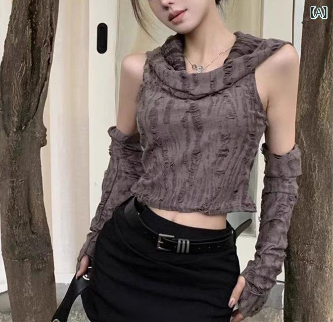 レディース フード Tシャツ オフショルダー ...の紹介画像2