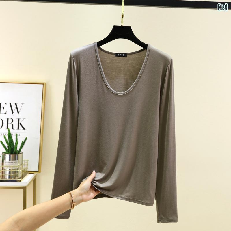 長袖Tシャツ レディース インナー 薄手 修身...の紹介画像3