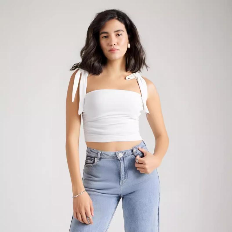 春夏 レディース ノースリーブ キャミソール 蝶結び 紐 スリム セクシー スイート タンクトップ トップス 修身 背心上衣 吊带上衣 無袖上衣 かわいい 女性向け インナー レイヤード 軽量 通勤 通学 部屋着 吸湿速乾