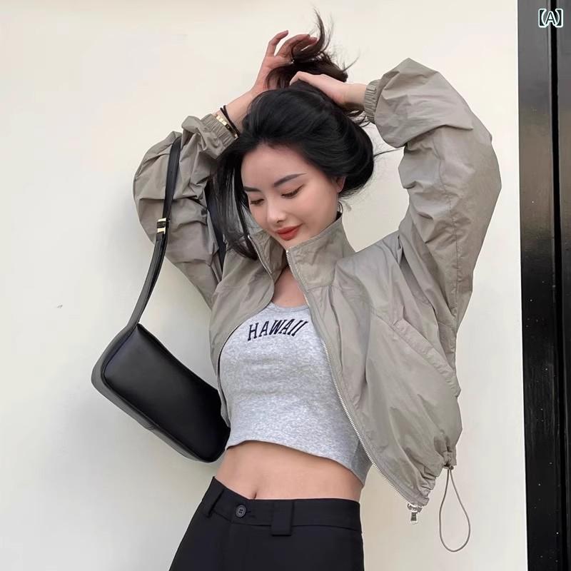 日焼け防止服 レディース 春夏 軽量 薄手 短...の紹介画像2