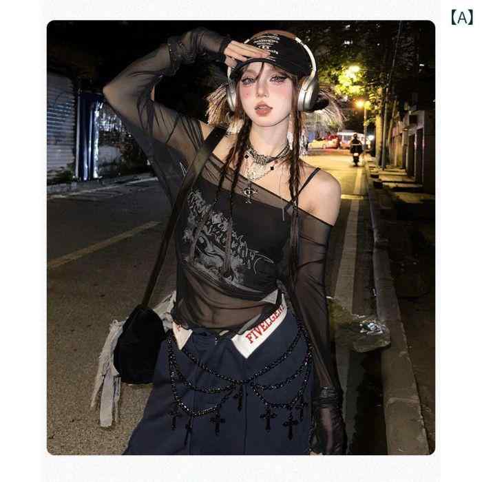 レディース 防晒カバーアップ 長袖メッシュ オ...の紹介画像2