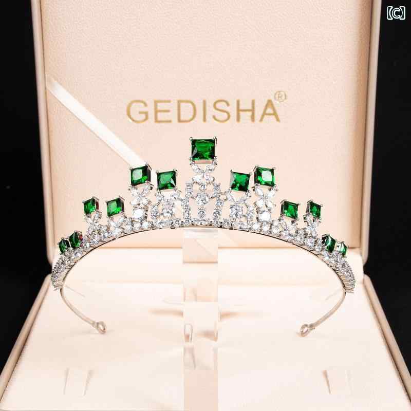 ティアラ レディース 結婚式 誕生日 ジルコニア 高級感 ヘッドドレス ブライダルアクセサリー 欧米風 装飾品 ジュエリー ヘアアクセ 3