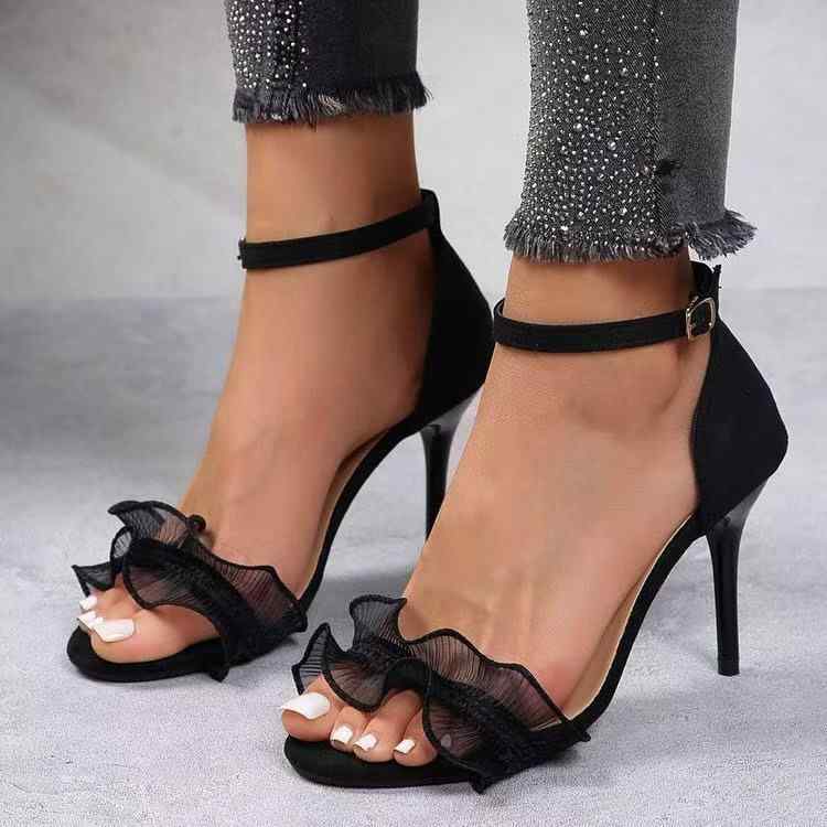 レディース サンダル ハイヒール 細ヒール 春夏 セクシー 上品 スクエアトゥ 一文字ストラップ 大きいサイズ 軽量 快適 通勤 デート ファッション シューズ 女性用 足元おしゃれ 歩きやすい スタイリッシュ トレンド コーディネート 夏服 アクセサリ