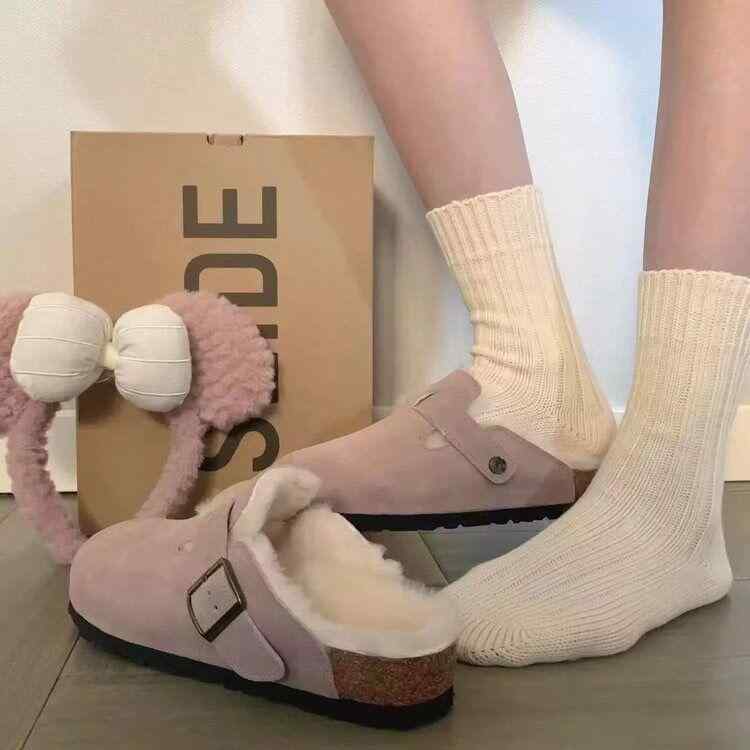 サンダル レディース 厚底 ふわふわ 秋冬暖か レトロ つま先カバー ハーフサンダル 軽量 吸湿速乾 室内..