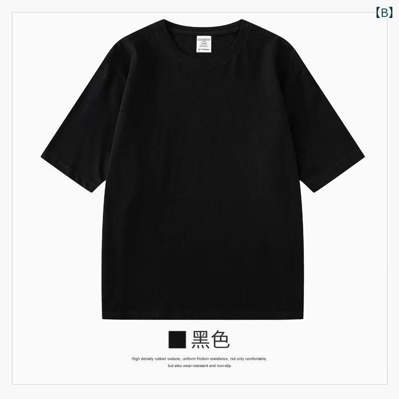 Tシャツ 男女兼用 春夏 綿 無地 クルーネッ...の紹介画像3