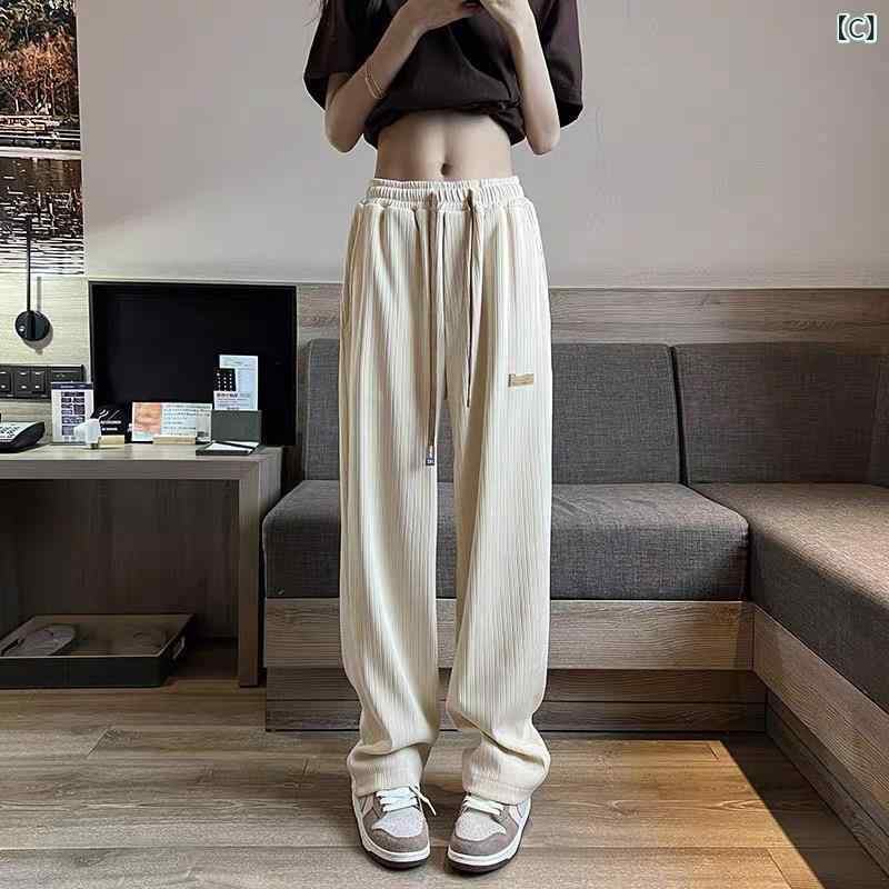 くらしのセロネのレディース ストレートパンツ 春夏 接触冷感 薄手 速乾 カジュアル ファッション 万能 スリム効果 ストレッチ スリムフィット ボトムス デイリー アクティブ｜アングル3