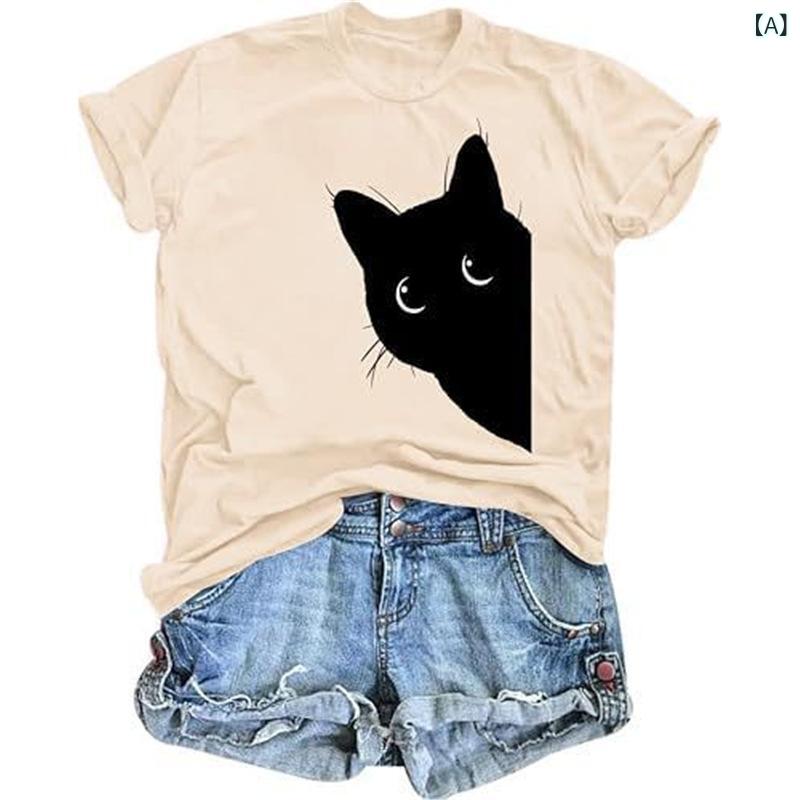 レディース Tシャツ ブラックキャット グラフ...の紹介画像2