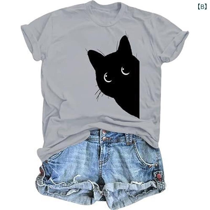 レディース Tシャツ ブラックキャット グラフ...の紹介画像3