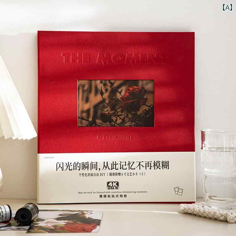 アルバム 記念冊 自粘式 ラミネート加工 インスタント写真 20cm サイズ フォトブック 思い出記録 家族..