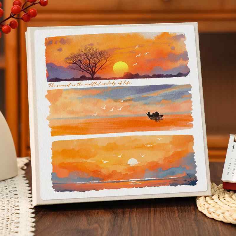 フォトアルバム カップル 大容量 DIY 写真収納 恋愛記録 記念 ラミネート加工 薄型 手作り 耐久 ポータ..