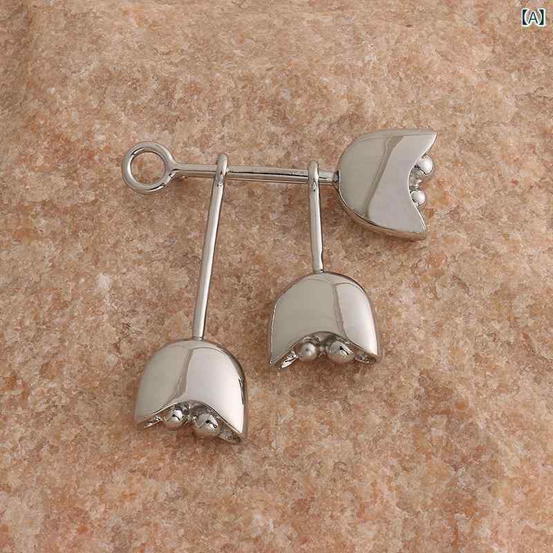 くらしのセロネのブローチ レディース 金属 チューリップ 花 非対称 高級感 スーツ アクセサリー 欧米風 ビジネス フォーマル ピン 花柄 装飾品 女性用 軽量 シンプル モダン 華やか 日常使い オフィスコーデ ギフト 誕生日 記念日 トレンド 洗練 デザイン 個性｜アングル2