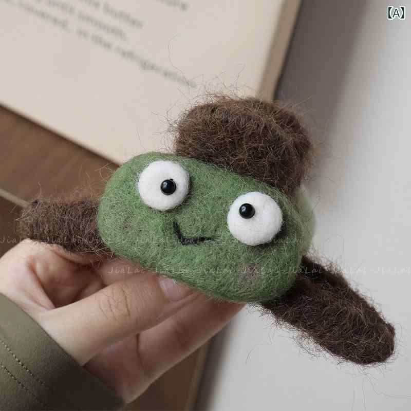 ヘアクリップ レディース かわいい カートゥーン フェルト シャーククリップ 秋冬 ...