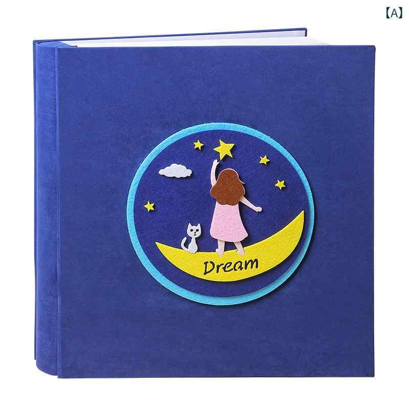 フォトアルバム キッズ 家族用 DIY 自己粘着式 ラミネート加工 ベビー成長 記念冊 手作り 写真収納 日..