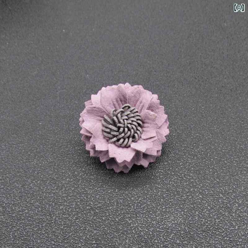 ブローチ 男女兼用 布製花 シンプル 復古 西装胸花 シャツ ドレス アクセサリー 個性派 花モチーフ コーディネート 日常使い フォーマル ファッション小物 2