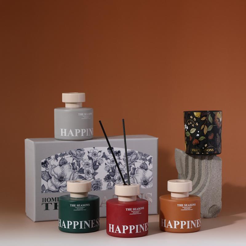 アロマディフューザーセット ホテル用 高級感 無火式 キャンドル エッセンシャルオイル ギフトボックス 香り拡散 室内用 リラックス プレゼント向き 卸売対応