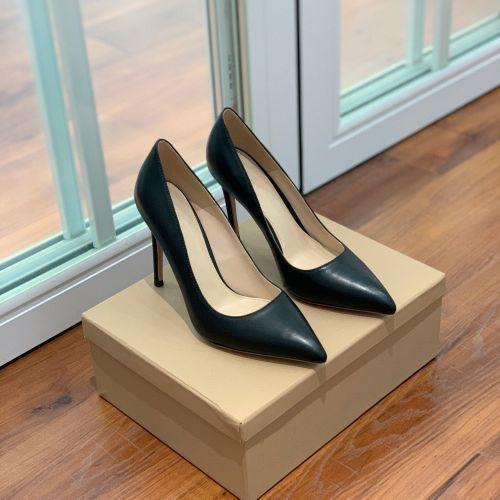 パンプス レディース 夏秋 ブラック オフィス 通勤 ポインテッドトゥ 本革 快適 細ヒール エレガント ファッションシューズ 軽量 吸湿速乾 ハイヒール