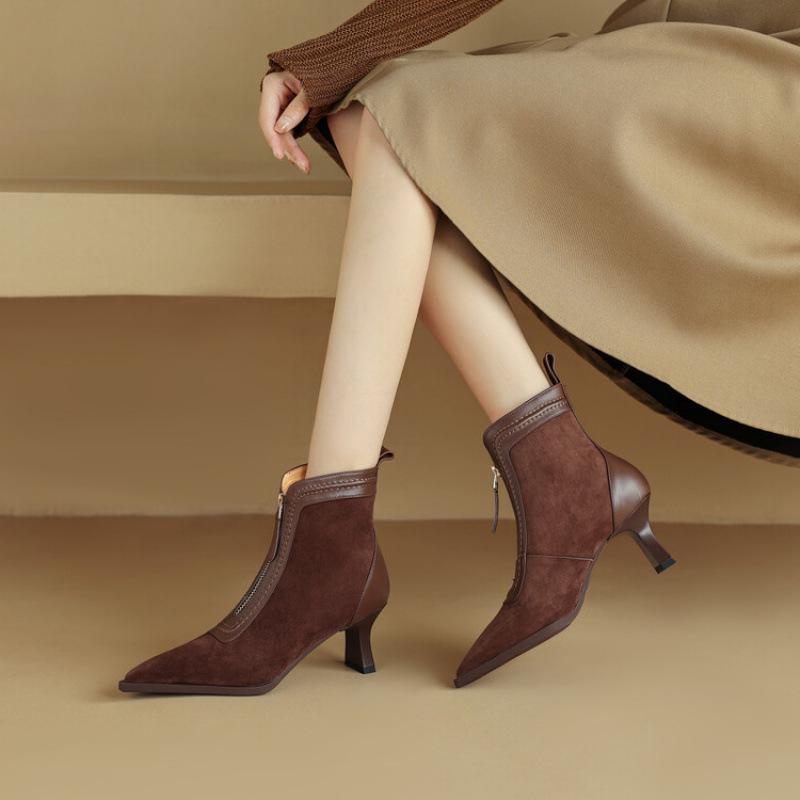 シューズ レディース 秋冬 ファッション レトロ 高級感 個性派 軽量 快適 吸湿速乾 防滑 クッション 通勤 通学 日常 デート 綿 再生繊維 デニム スエード レザー風 ブラック グレー ベージュ ブラウン ピンク系