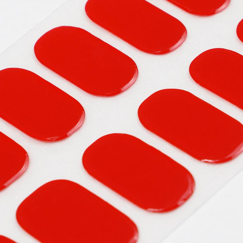 レディース 日韓風 防水 長持ち 立体 半固化 純色 ジェル ネイルステッカー 指甲パッチ 美甲アクセサリー 凝胶素材 耐久性 光療法対応