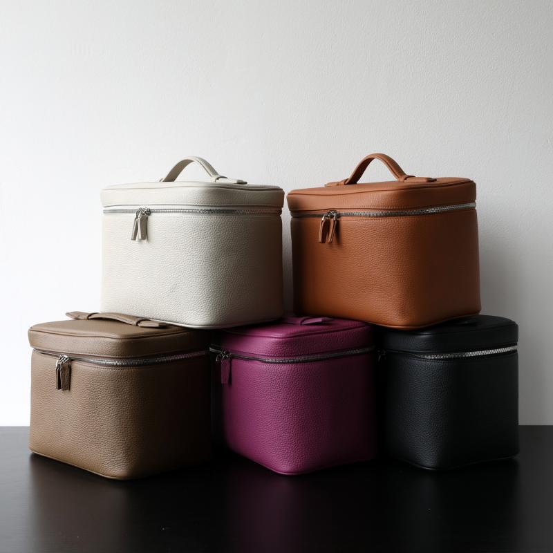 化粧ポーチ レディース 大容量 本革 ハンドバッグ 鏡付き 多格収納 旅行用 高級感 スタイリッシュ