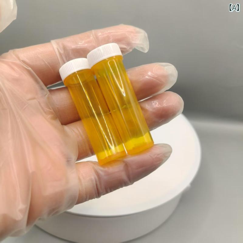 プラスチック小瓶 針収納ボトル 透明瓶 7ml容量 手縫い針入れ 液体粉末分装用 黄色タイプ コンパクト収納 日常便利グッズ - 2