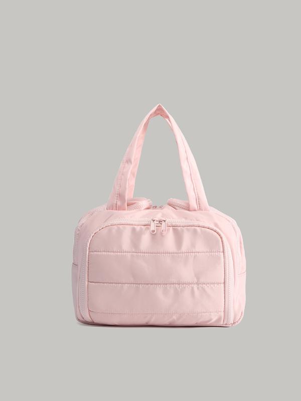 化粧ポーチ レディース ピンク かわいい 外出用 旅行用 洗顔用品 メイク用品 コスメ収納 仕切りポーチ コンパクトバッグ 便利収納 ポータブルケース 多機能 少女向け