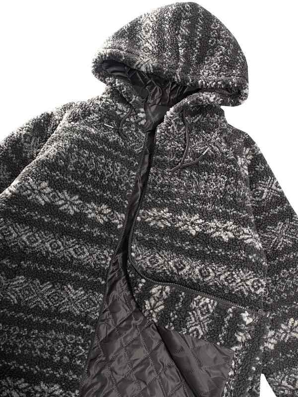 秋冬 男女兼用 暖か 厚手 フード付き ジャケット エスニック レトロ ウール調 綿服 毛糸風 スタイル