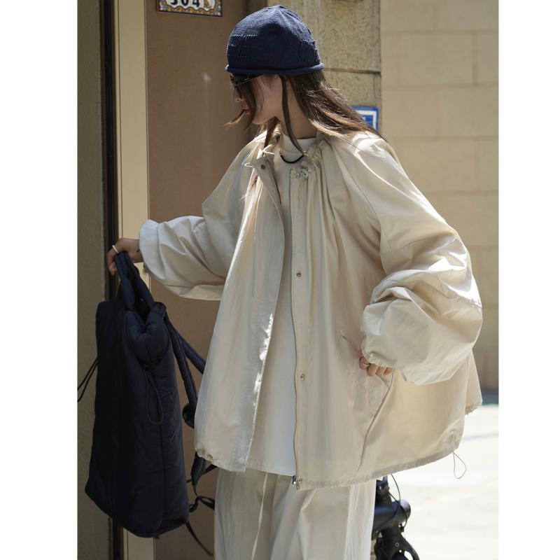 ジャケット レディース 秋冬 韓国風 アウトドア スポーツ ジップアップ ゆったり オーバー シルエット ..