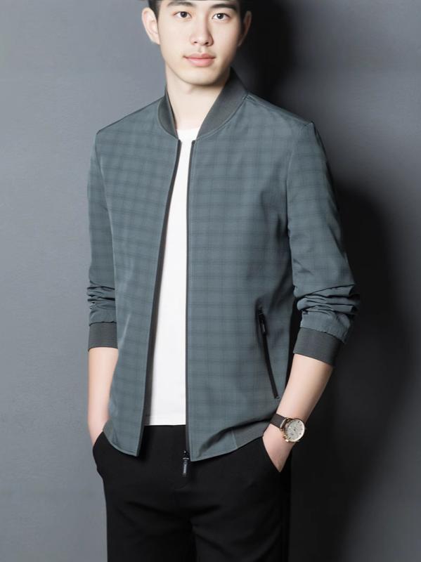 秋冬 ミドルメンズ 野球ジャケット スリム ノーアイロン 通気性 吸湿速乾 ベーシック アウター コート デザイン スタイル 加工 素材 透気 多用途 フィット カジュアル アイテム