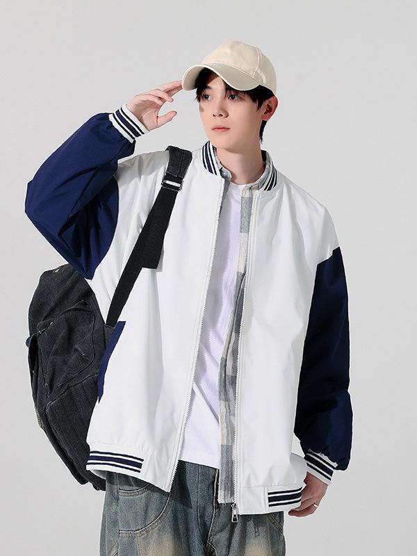 ジャケット メンズ 野球 春秋 薄手 香港風 ゆったり スタンドカラー スポーツ カップル 外套